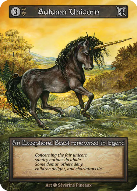 (FOIL) Autumn Unicorn - Beta* - NM