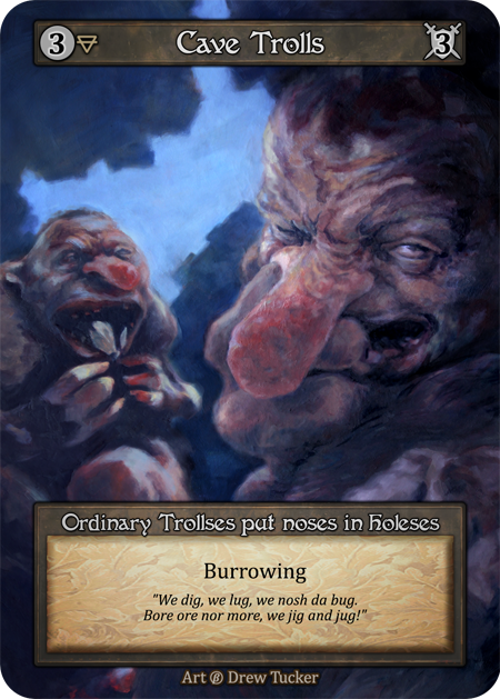 (FOIL) Cave Trolls - Beta* - NM