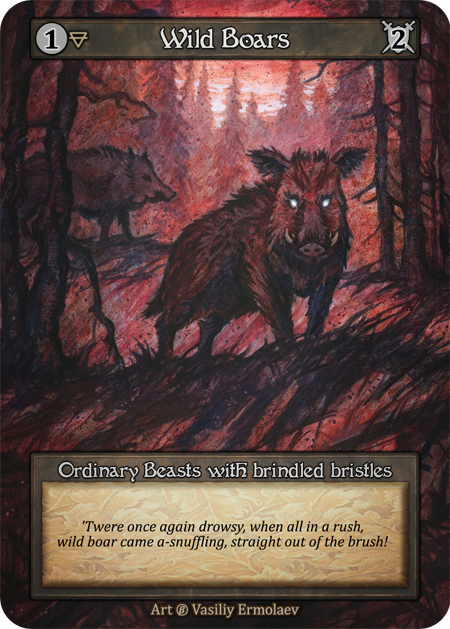 (FOIL) Wild Boars - Beta* - NM