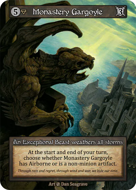 (FOIL) Monastery Gargoyle - Beta* - NM