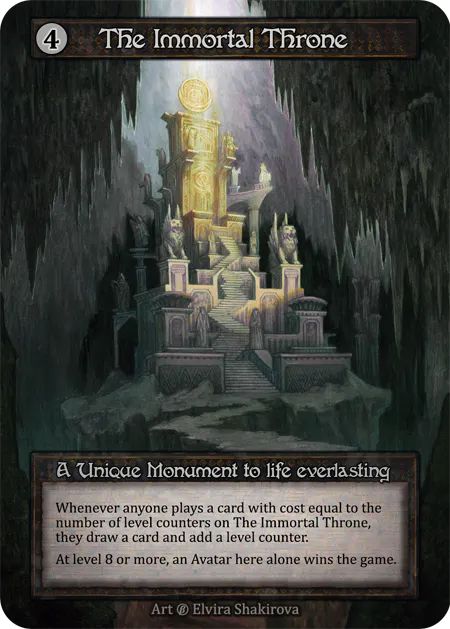 (FOIL) The Immortal Throne - Beta* - NM